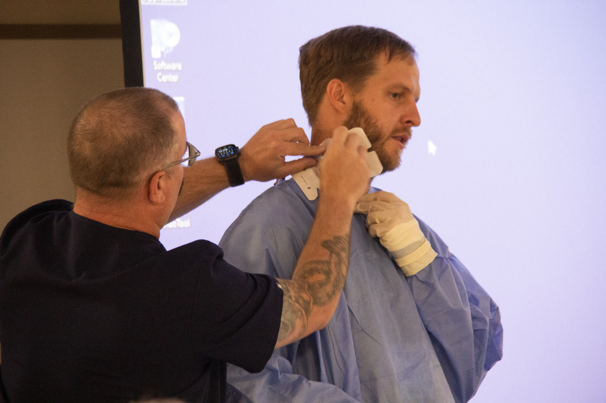 Central Line Academy 2025 (8) Demonstrating line placement.